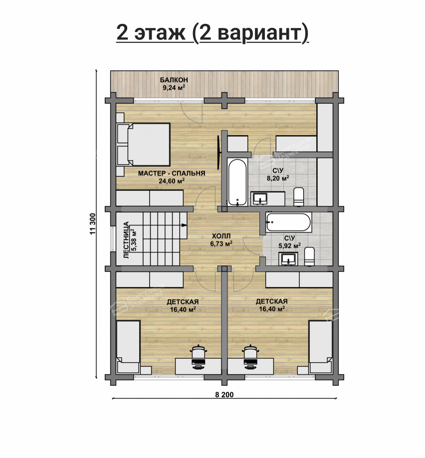 Дом из профилированного бруса VZ-493